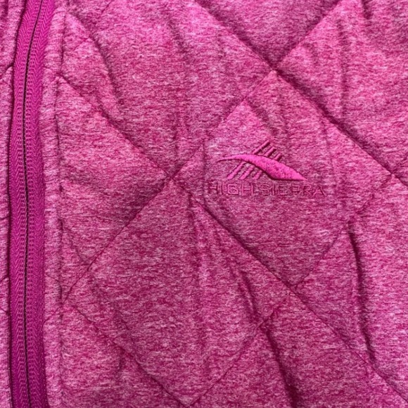 High Sierra Women's Quilted Vest Pink Full Zip Stand Collar Size S/P - Picture 11 of 16
